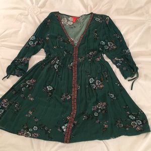 C&V tunic, dress Green with 3/4 sleeve